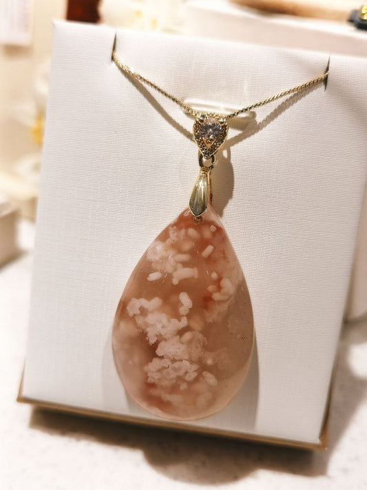 Sakura Agate Pendant