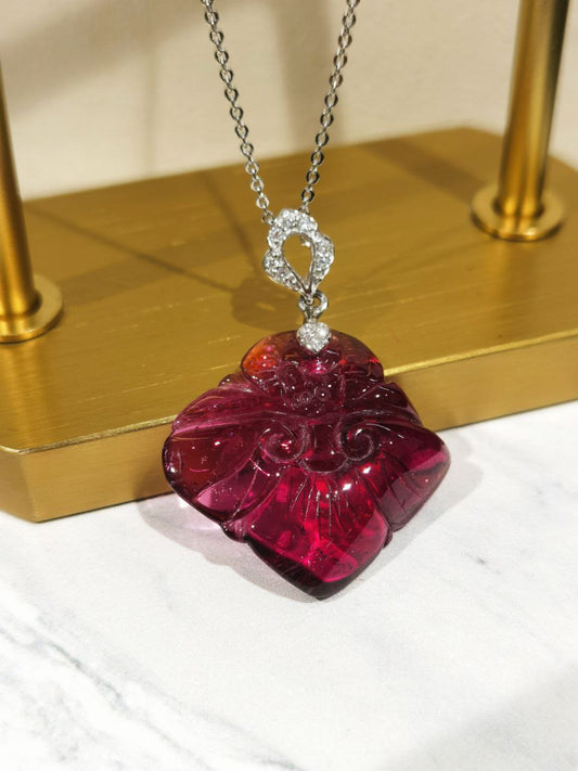 Red Tourmaline Pendant